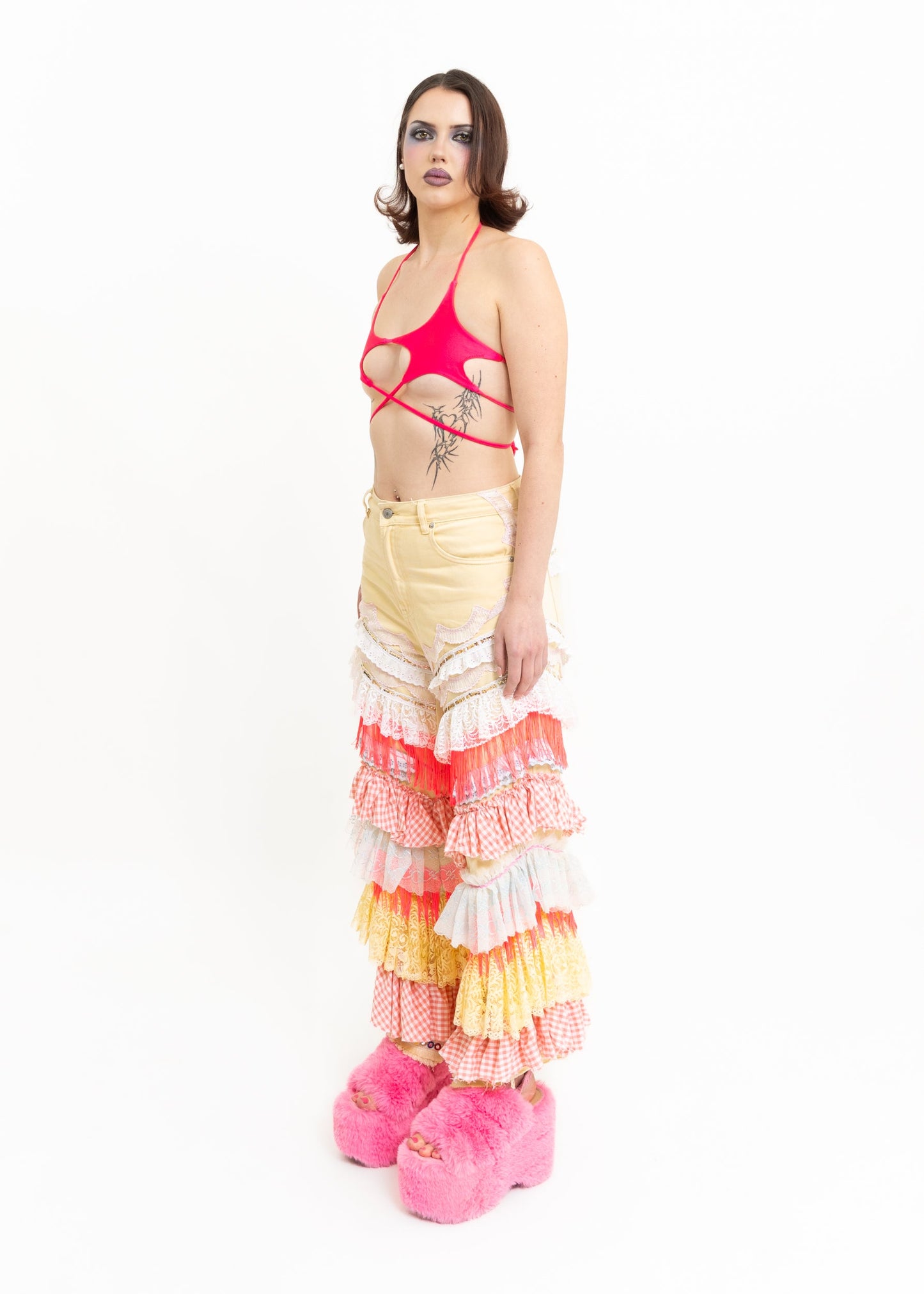 Rodeo clown upcycled party pants Bizarre Bazaar
