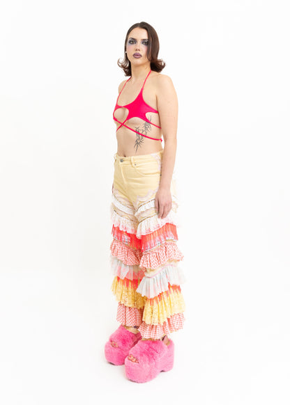 Rodeo clown upcycled party pants Bizarre Bazaar