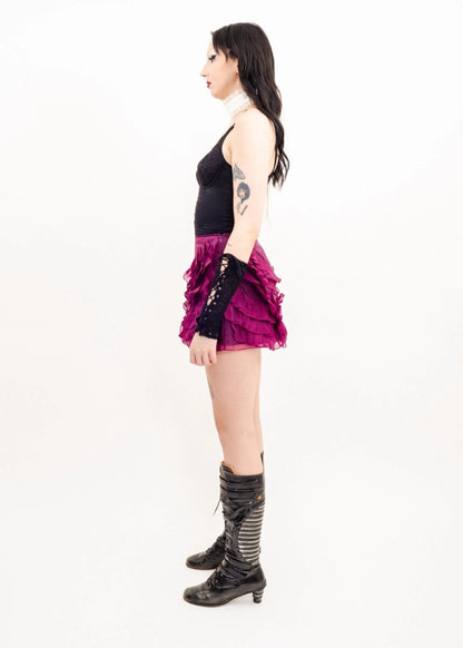 Karen Millen Rosette silk mini skirt