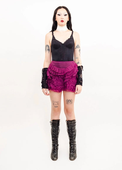Karen Millen Rosette silk mini skirt