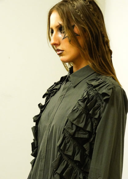 Karaoke Superstars Ruffle Shirt Dress Bizarre Bazaar
