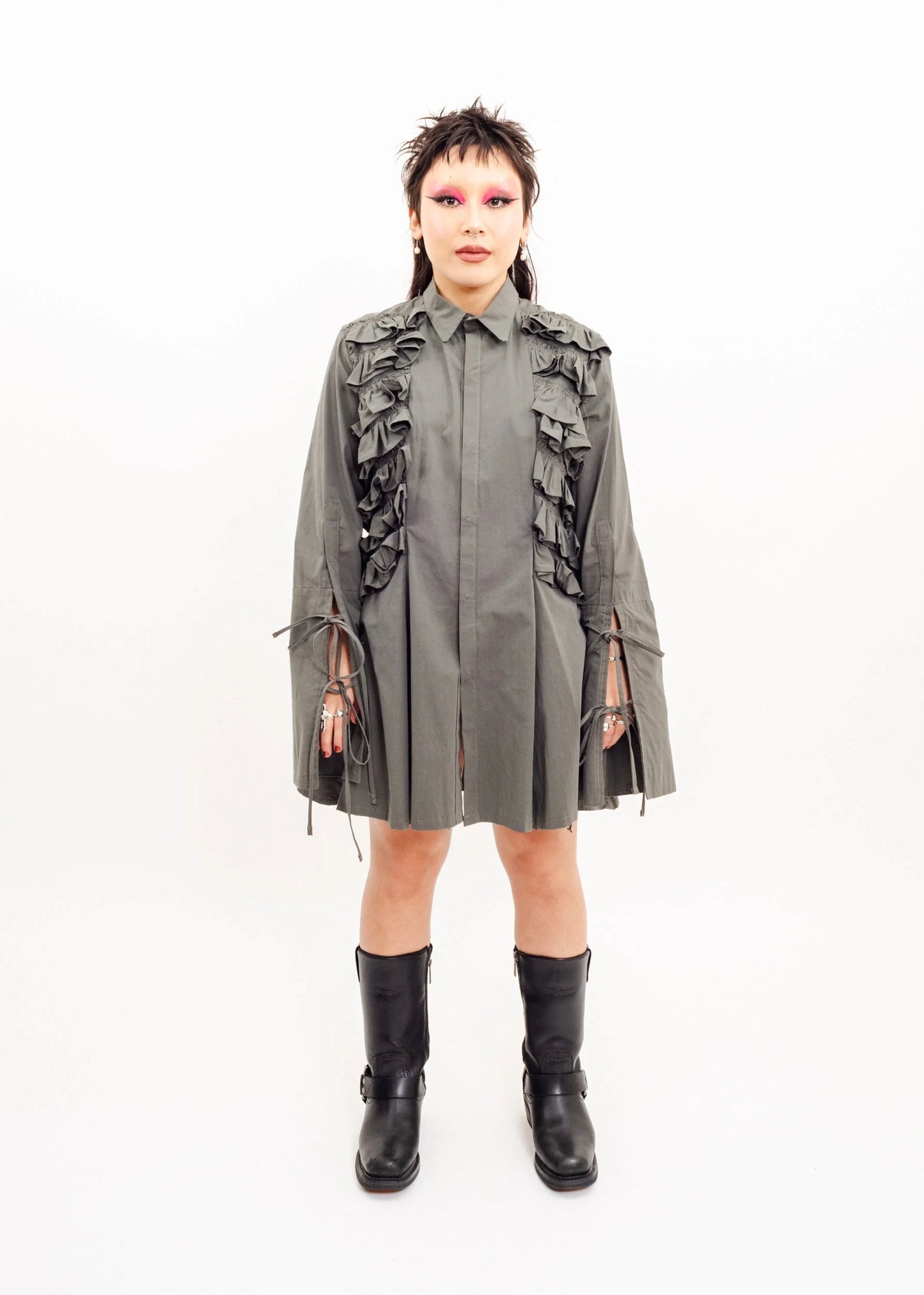 Karaoke Superstars Ruffle Shirt Dress