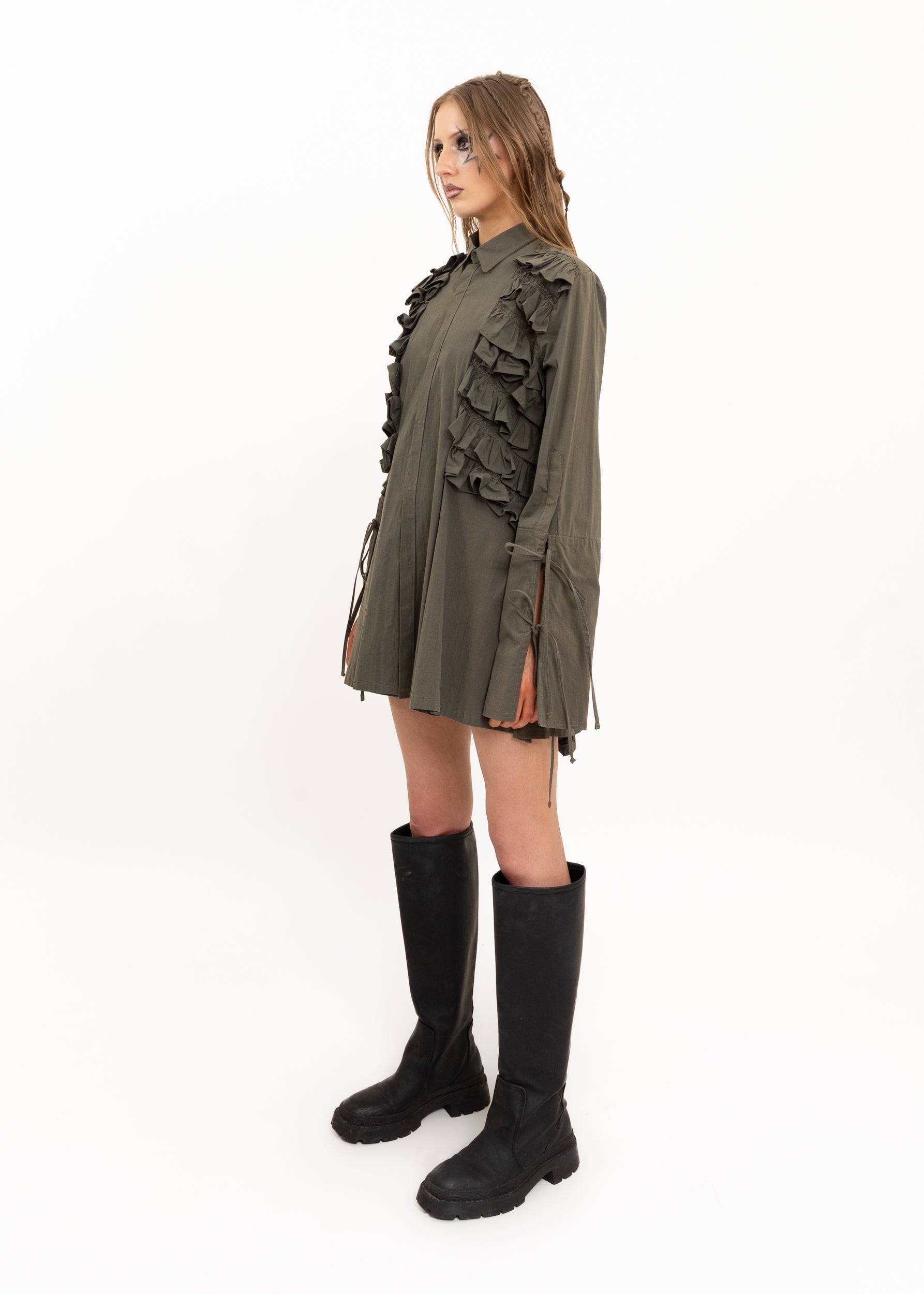 Karaoke Superstars Ruffle Shirt Dress Bizarre Bazaar