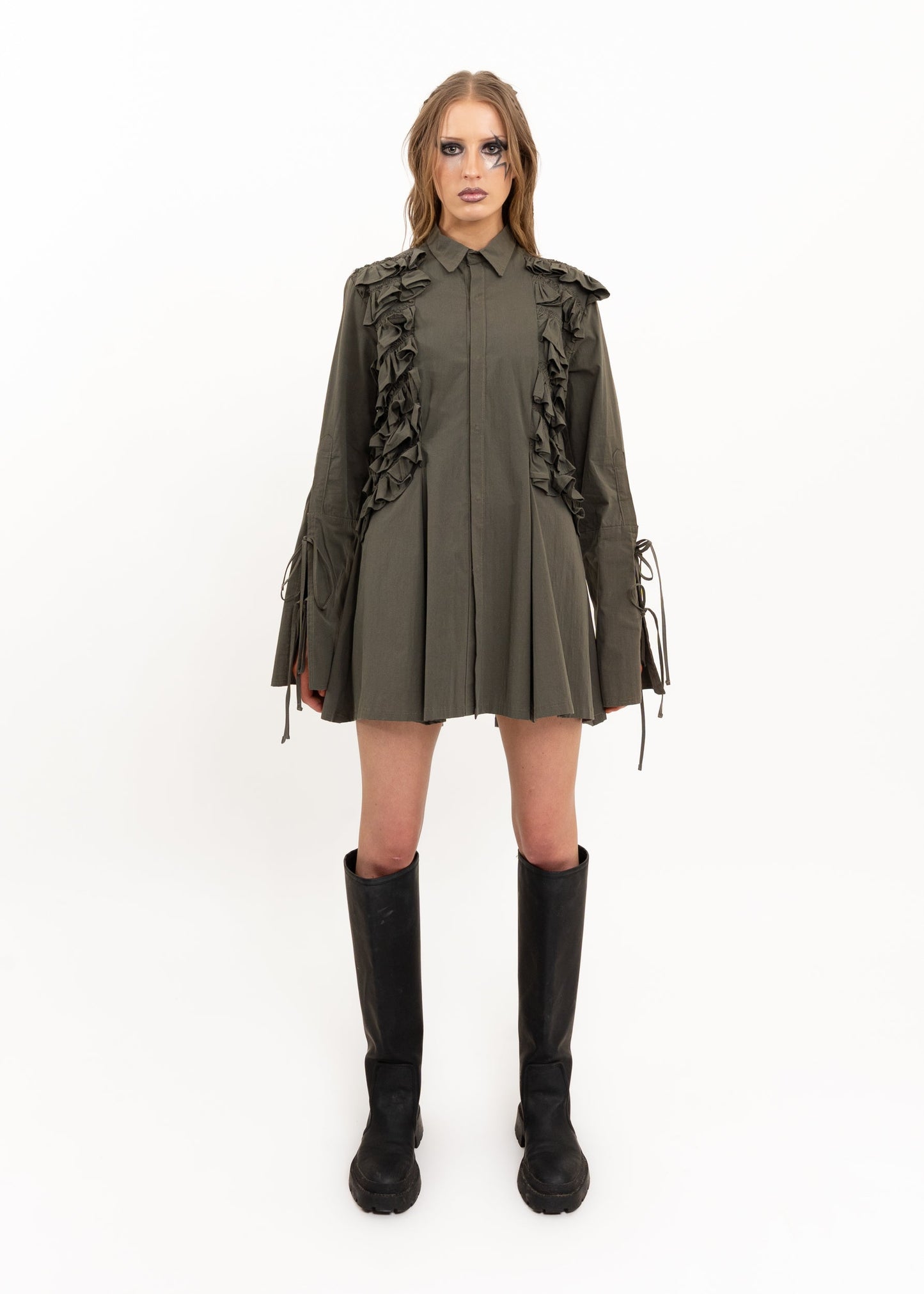 Karaoke Superstars Ruffle Shirt Dress Bizarre Bazaar