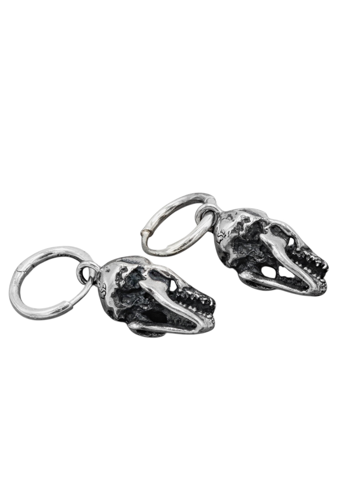 LSD Jewellery Rune Bat Skull Hoop Earring