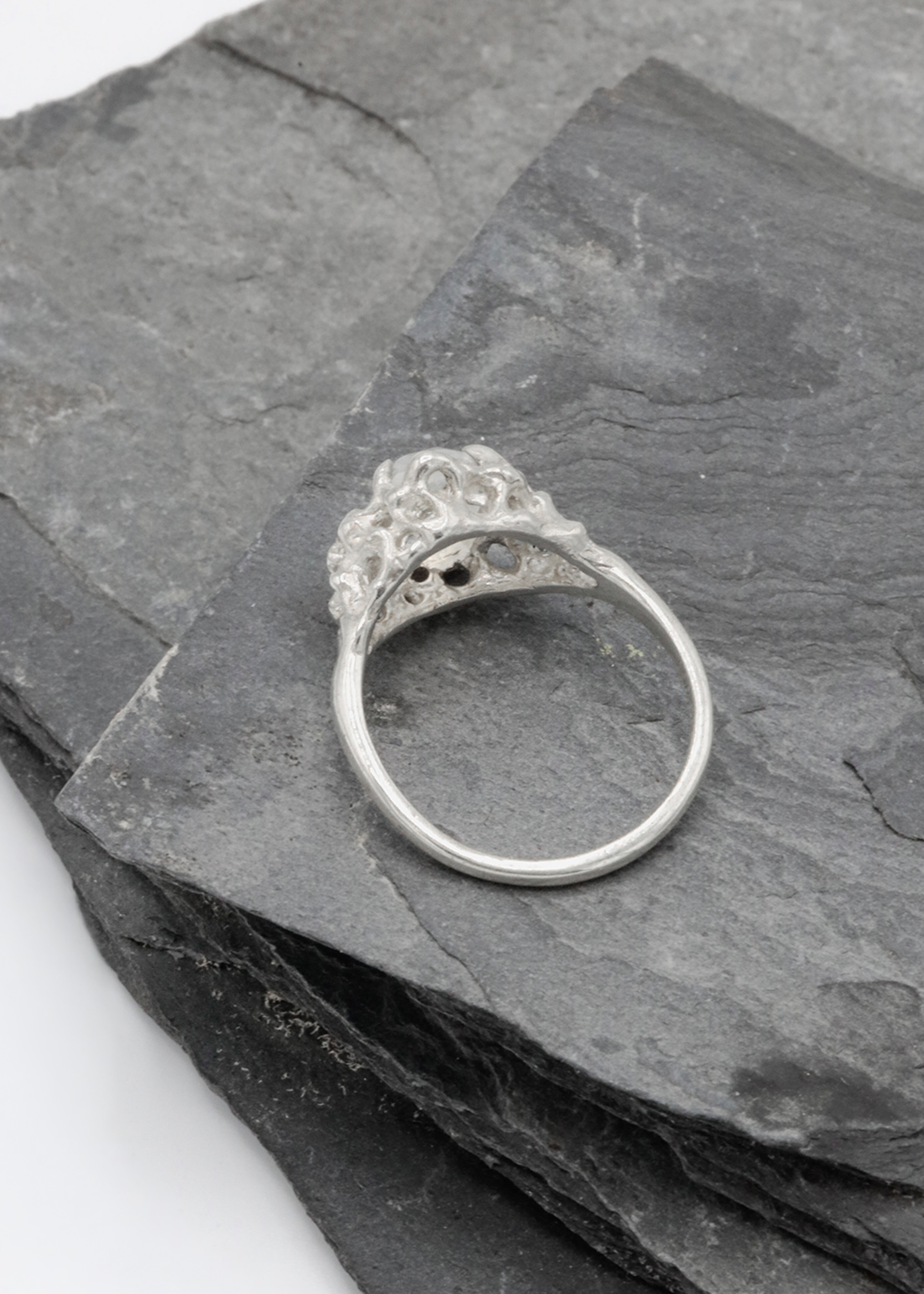 LSD Jewellery Sea Nymph Moonstone Ring- Bright Silver Bizarre Bazaar