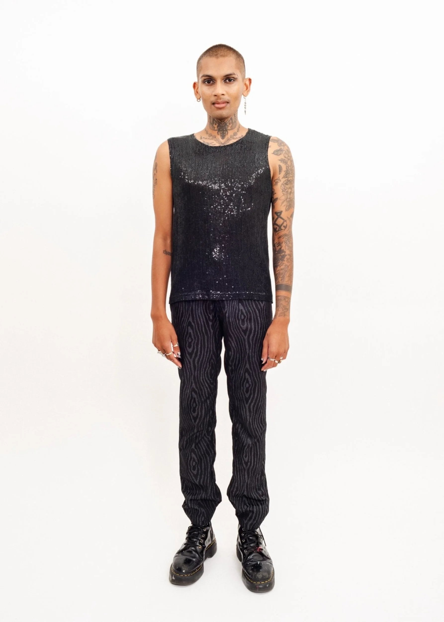 Zambesi Sequin tank top with cut out back