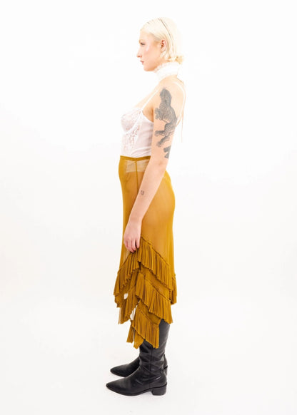 Depth of Scye Sheer Sample Ruffled Skirt