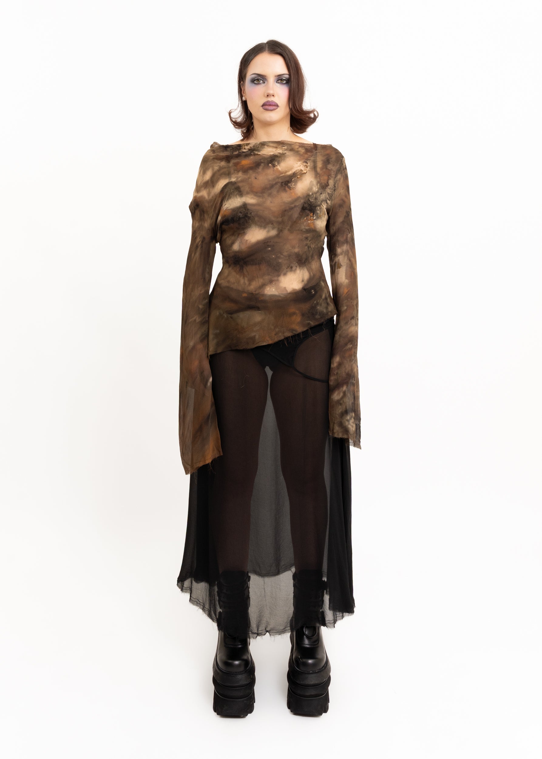 Bodies of Solace silk asymmetric drape top Bizarre Bazaar