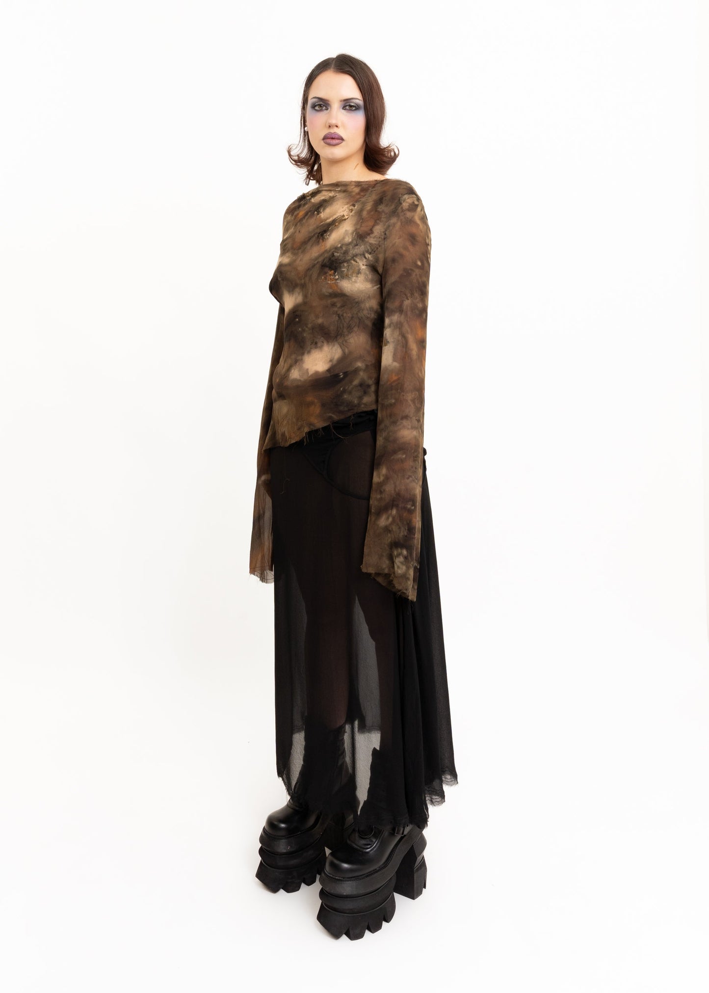 Bodies of Solace silk asymmetric drape top Bizarre Bazaar