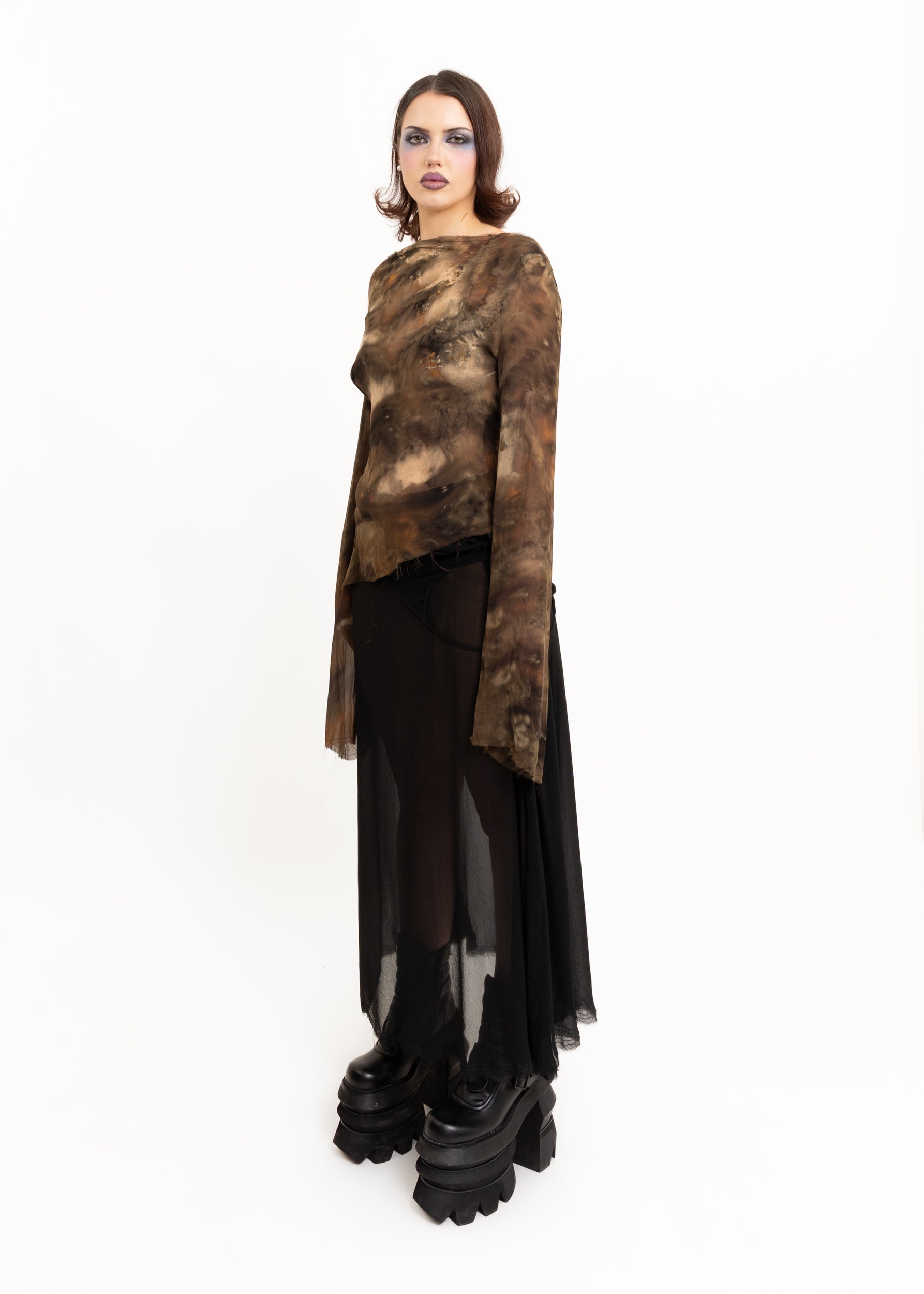 Bodies of Solace silk asymmetric drape top Bizarre Bazaar