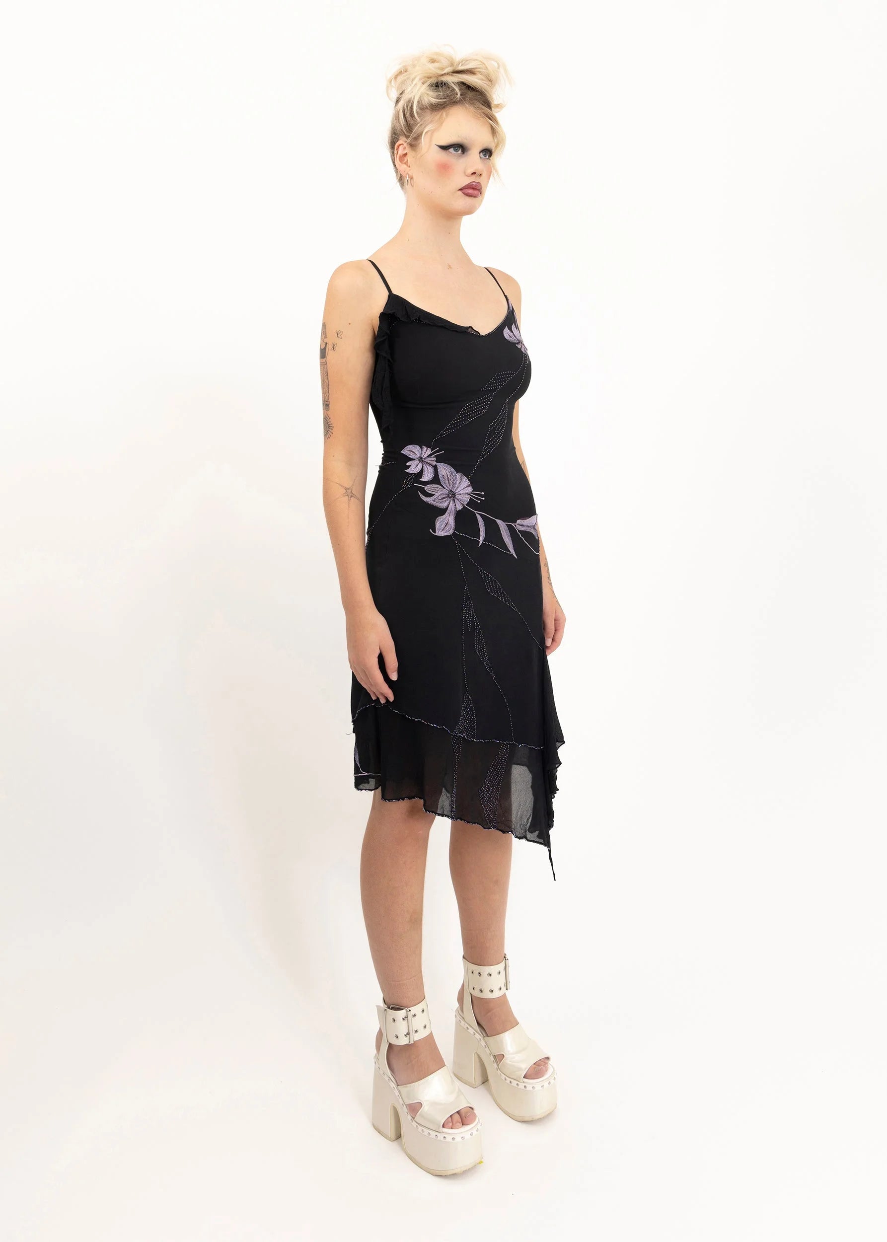 Karen Millen Silk beaded asymmetric faerie style dress