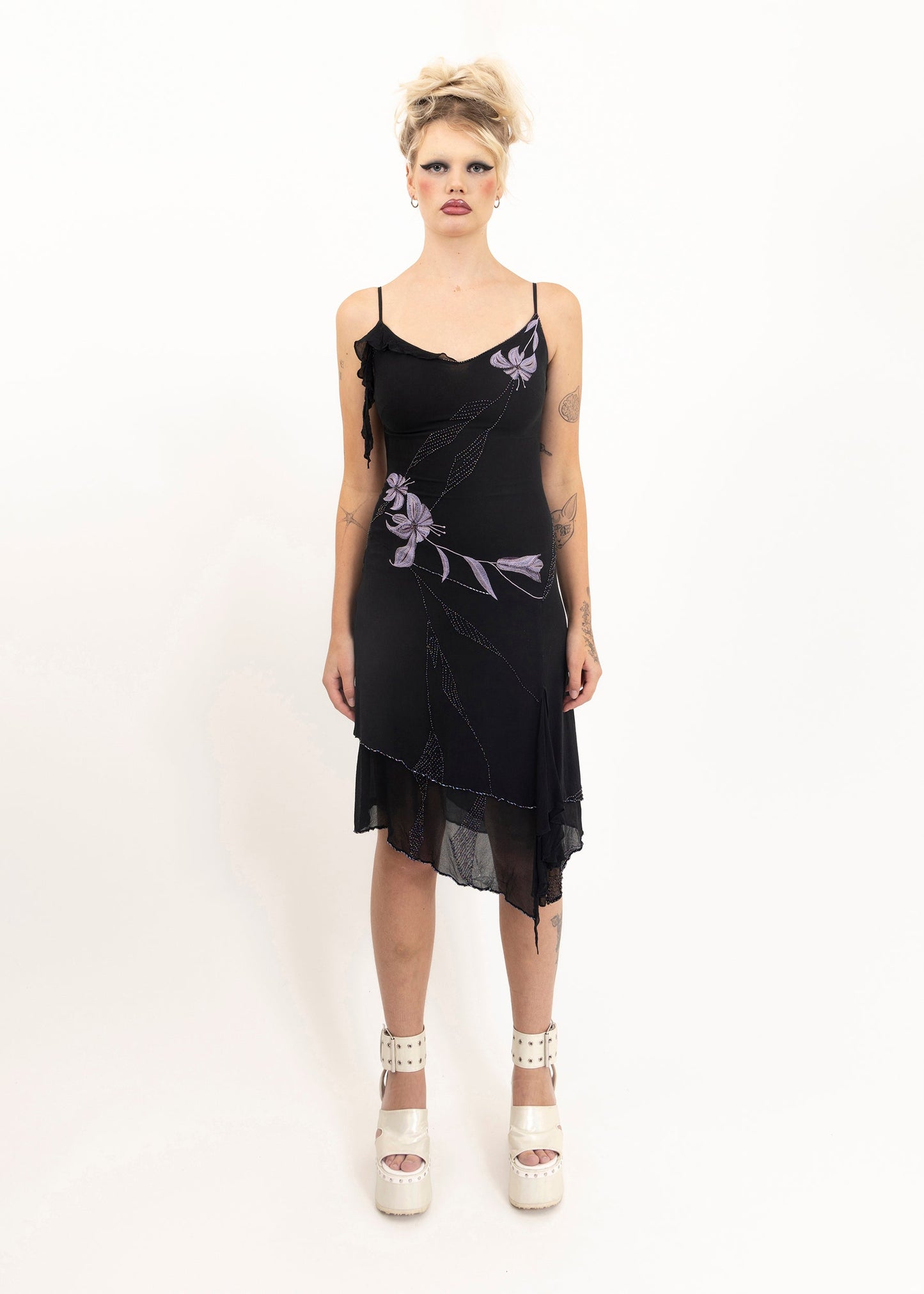 Karen Millen Silk beaded asymmetric faerie style dress