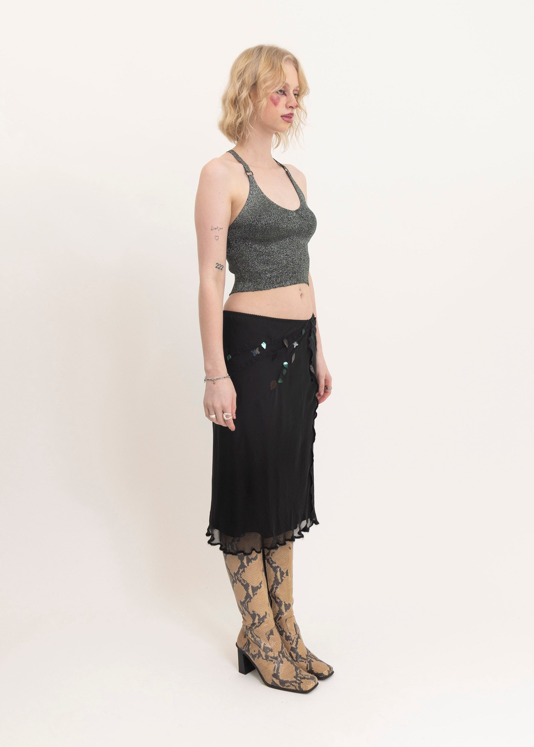 Paola Frani Silk bias cut faerie skirt