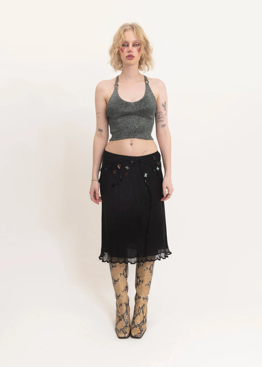 Paola Frani Silk bias cut faerie skirt