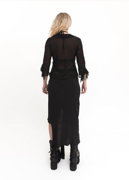 Jimmy D Silk Ruffle Blouse *Archive* Bizarre Bazaar