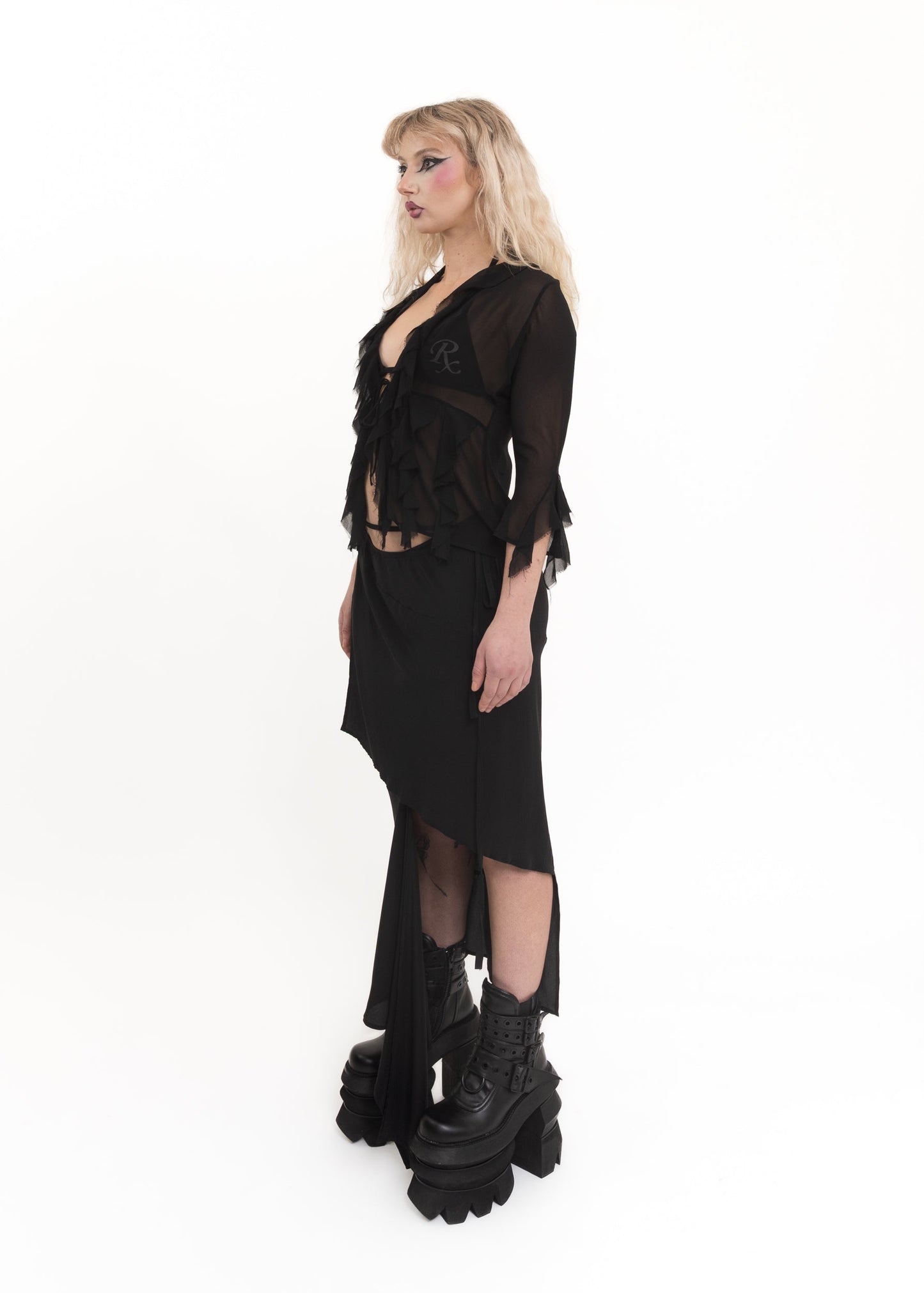 Jimmy D Silk Ruffle Blouse *Archive* Bizarre Bazaar