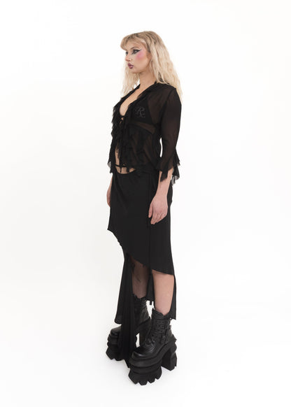 Jimmy D Silk Ruffle Blouse *Archive* Bizarre Bazaar
