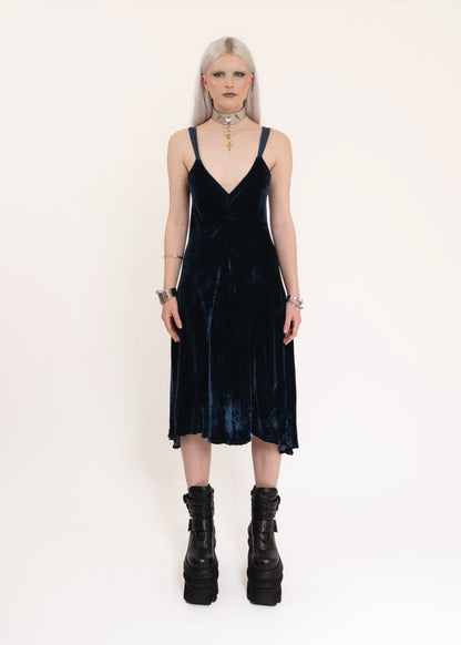 Ghost London Silk velvet slip dress