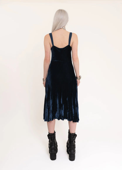 Ghost London Silk velvet slip dress