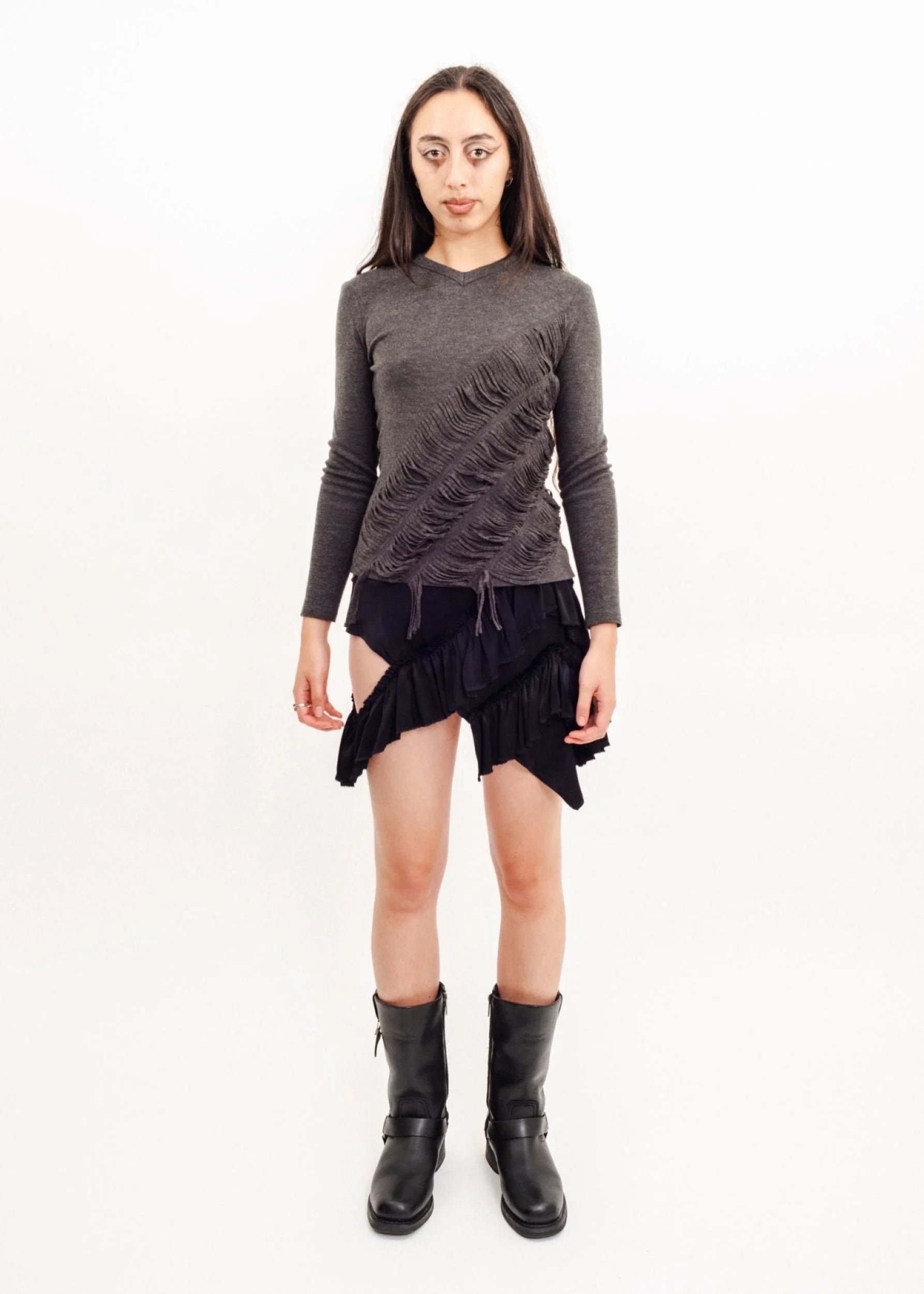 Jean Paul Gaultier Femme Slashed knit jumper