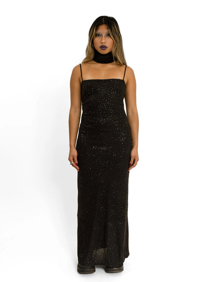 Joseph Slinky gown with glitter dot detailing