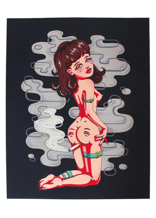 Alice Snow Smokin’ Hot original art print