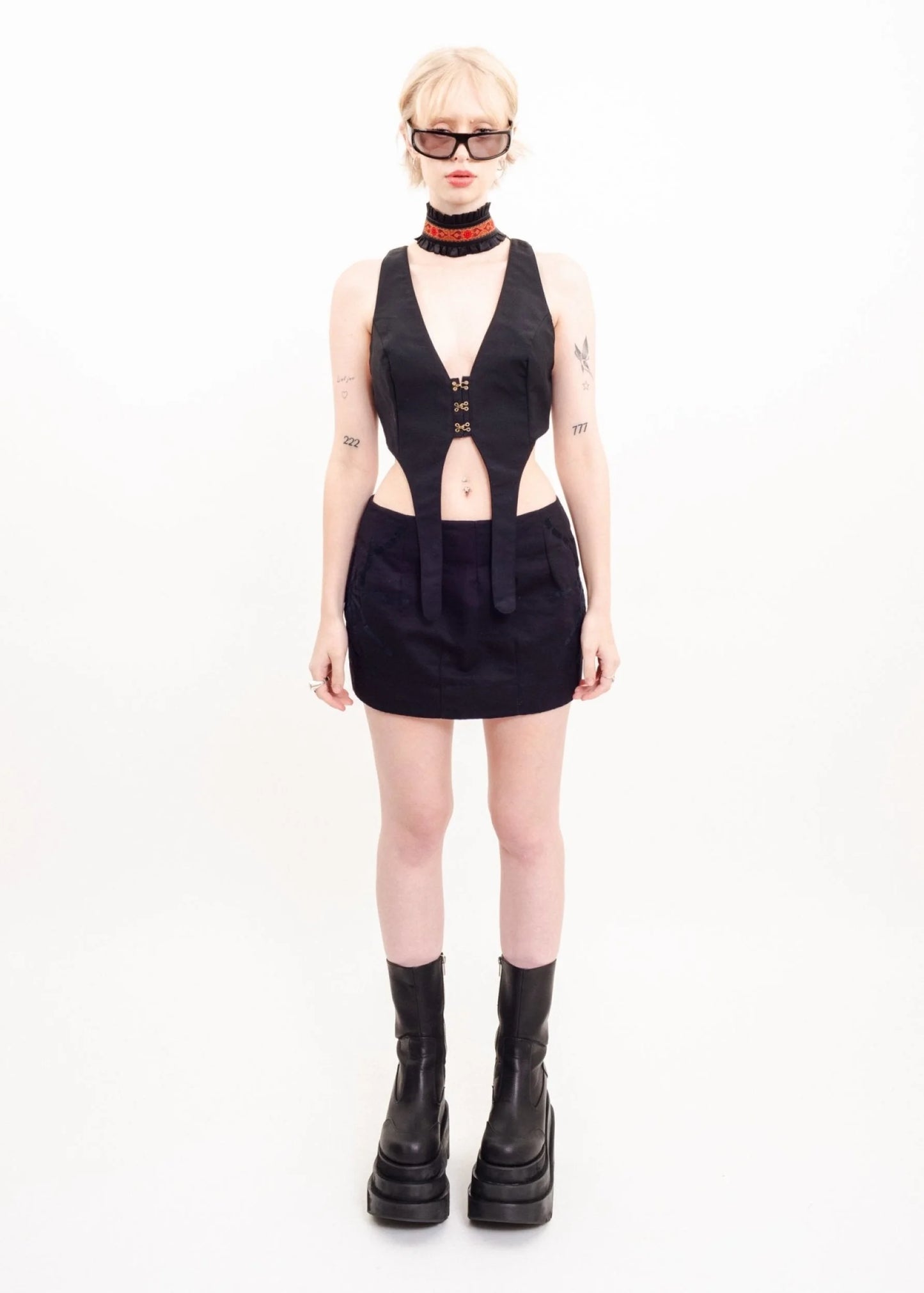 Undercover Spider embroidered bubble skirt