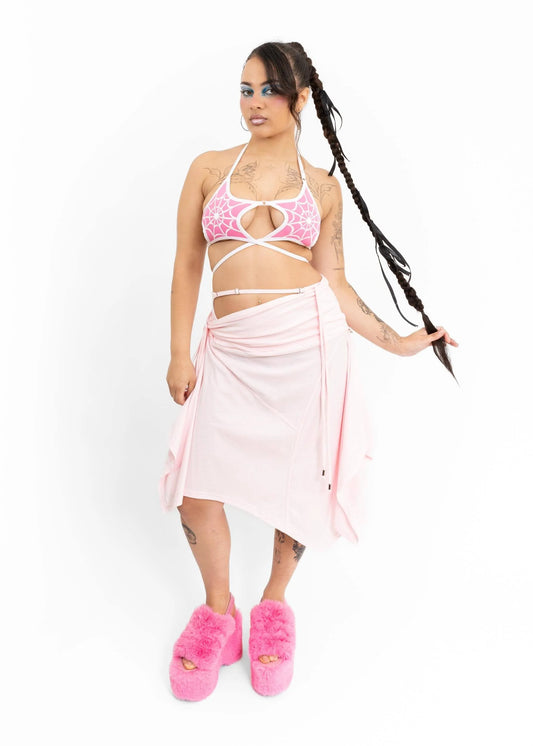 Astro Princess Spiderweb Starkini Top- Baby Pink