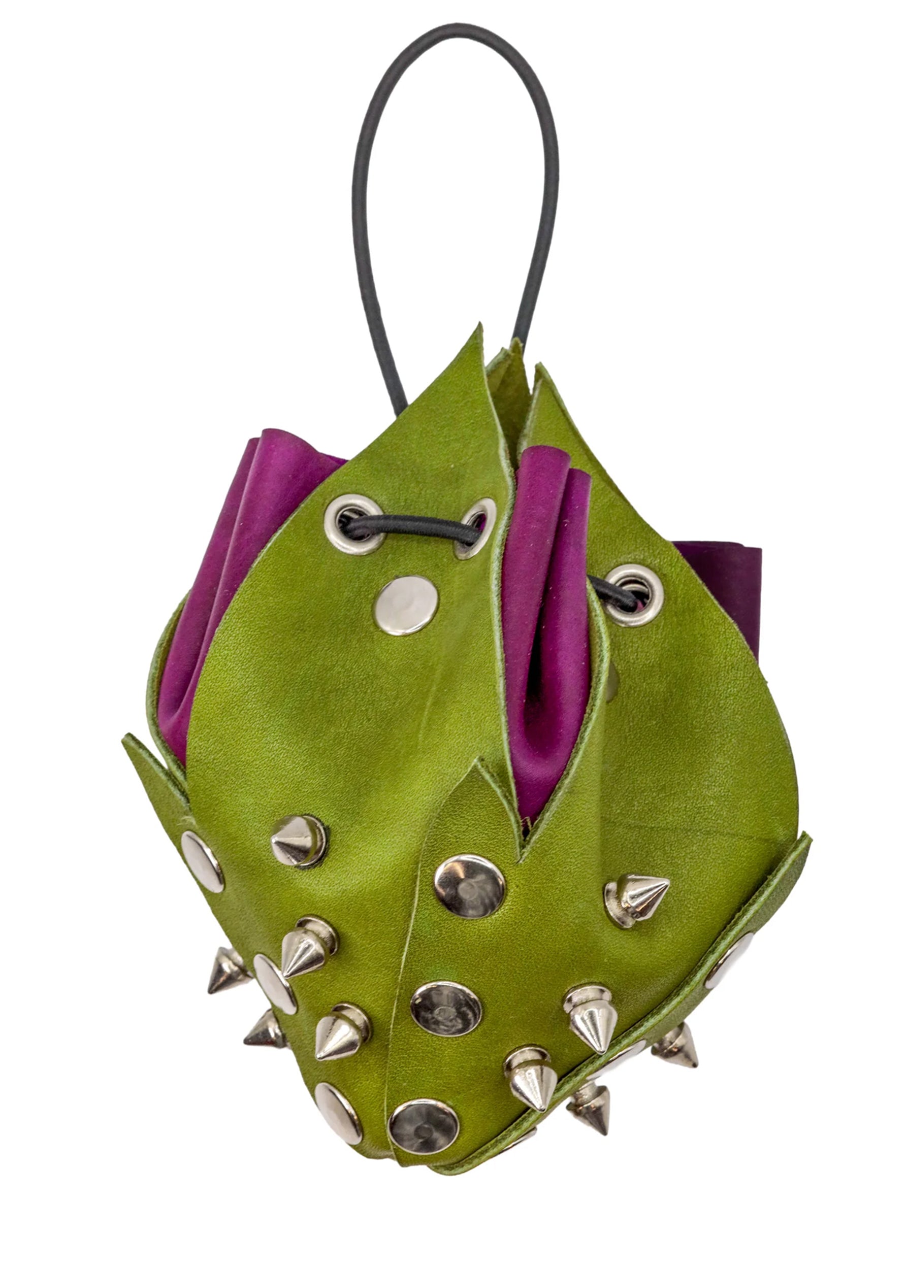 Exomorph Spiked Leather Rosebud Pouch Bizarre Bazaar