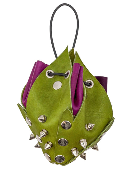 Exomorph Spiked Leather Rosebud Pouch Bizarre Bazaar