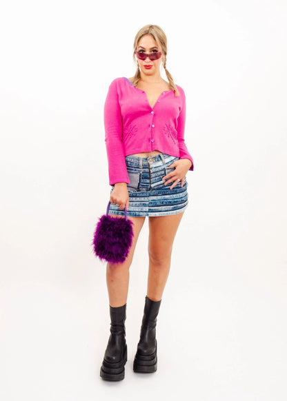 Fendi Stepford Wife Barbie™ angora-blend cardigan