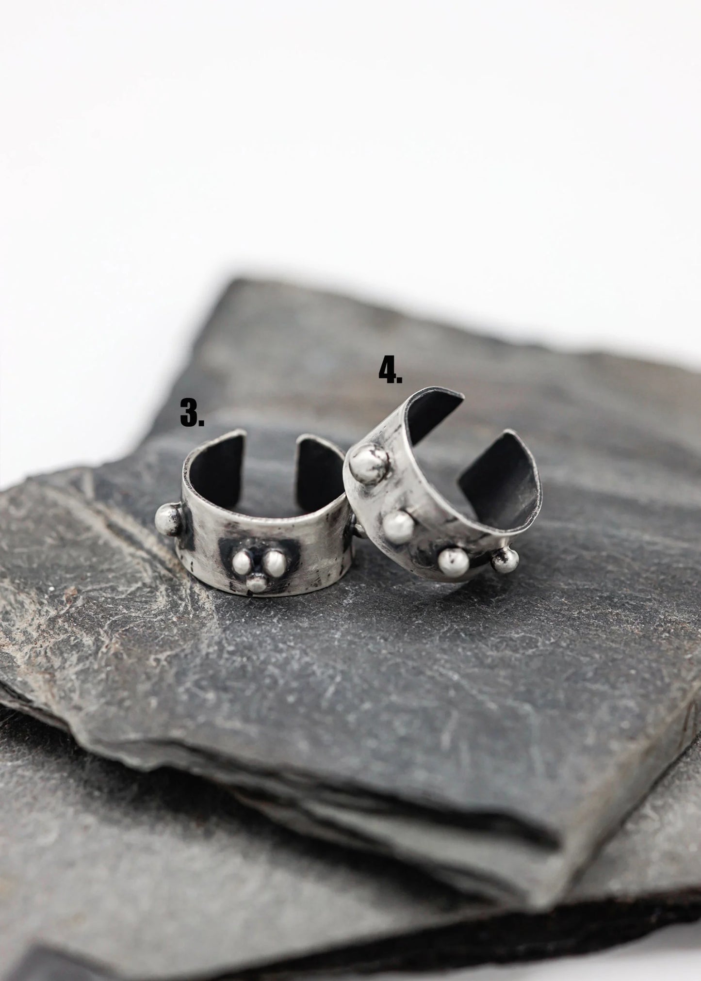 Cameleon Shines Sterling silver ornate ear cuffs