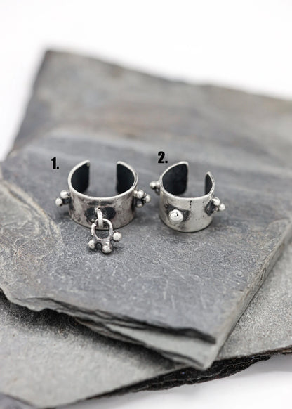 Cameleon Shines Sterling silver ornate ear cuffs