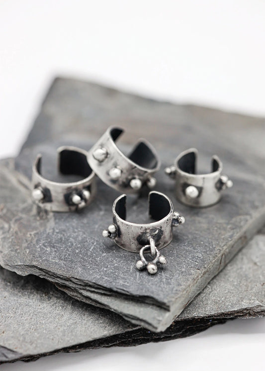Cameleon Shines Sterling silver ornate ear cuffs