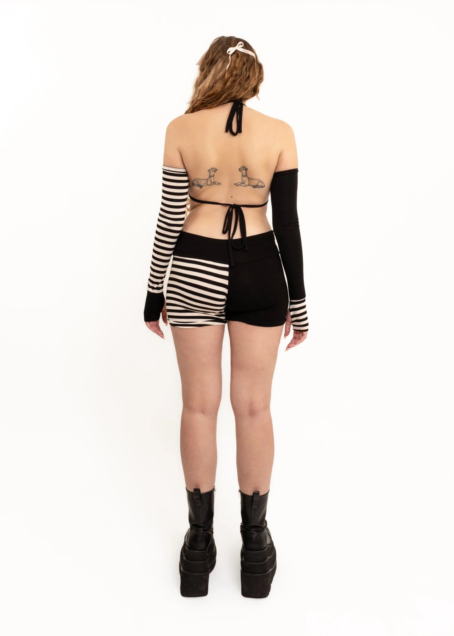 Banshee Stripe mash up micro shorts