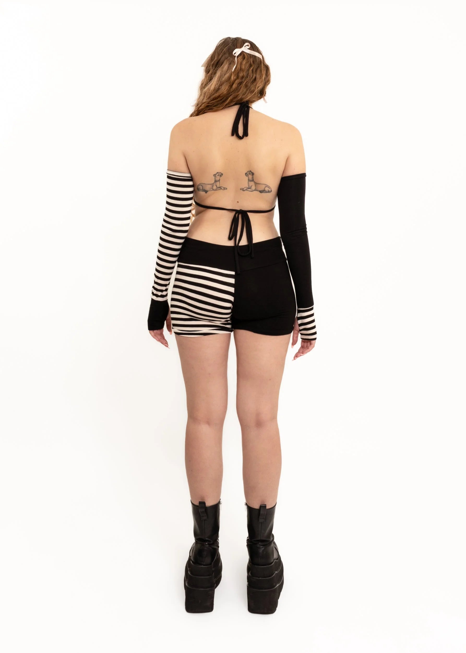 Banshee Stripe mash up micro shorts