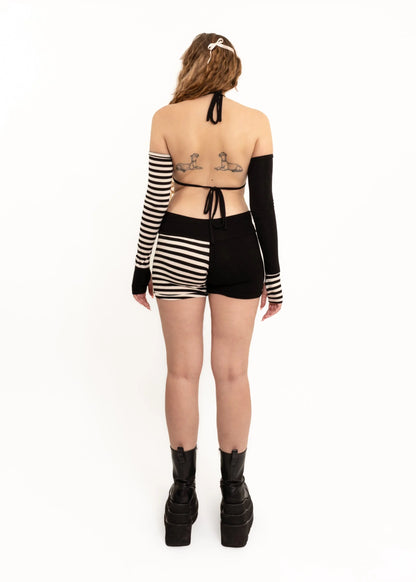 Banshee Stripe mash up micro shorts