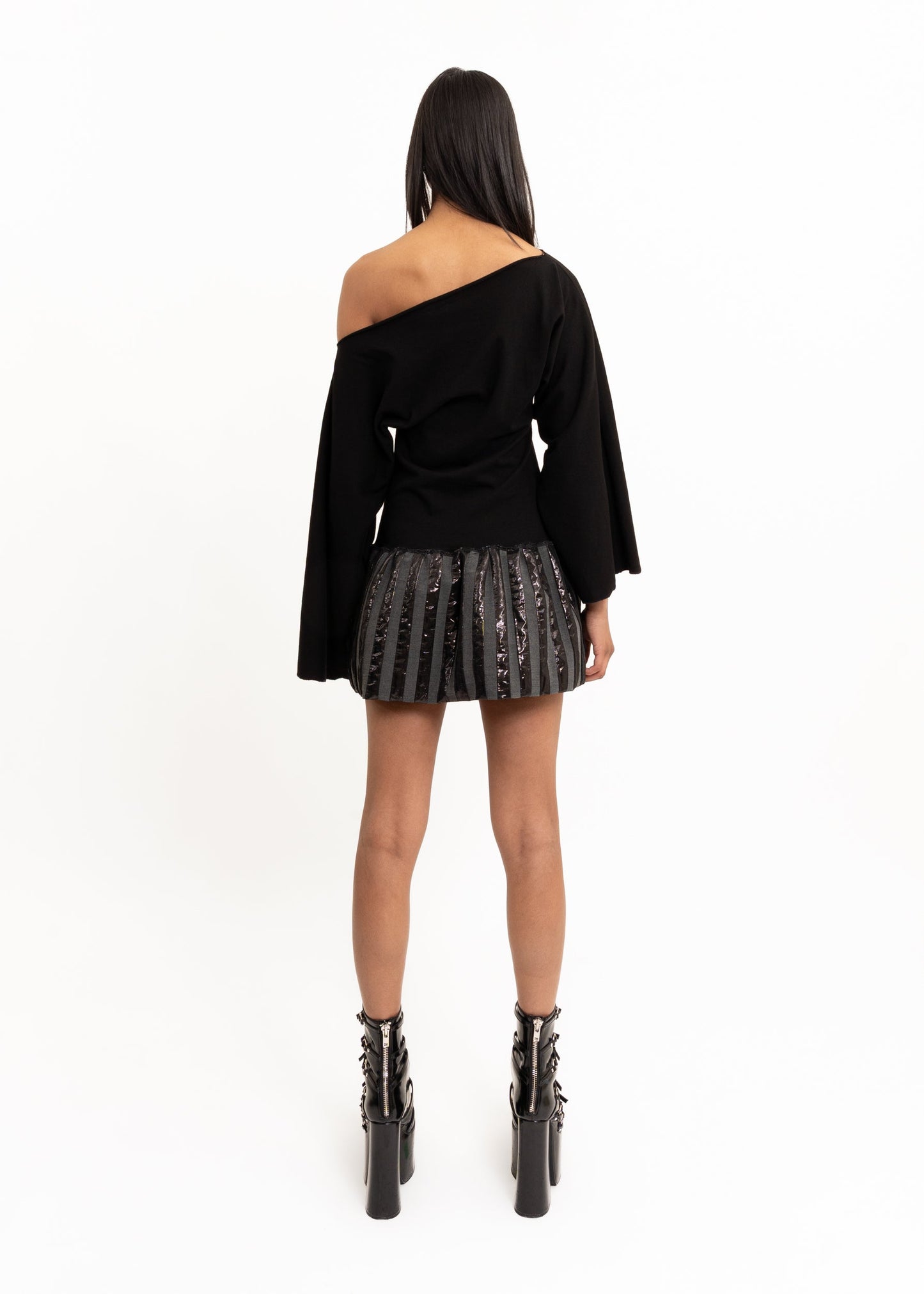 Rhoda Nunn Stripe bubble hem mini dress Bizarre Bazaar