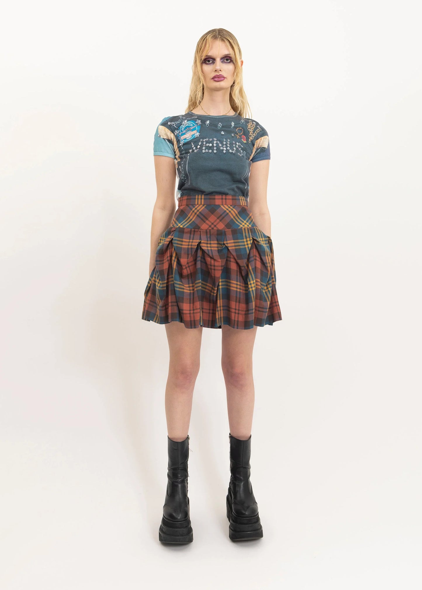 Vivienne Westwood Red Label Structured tartan skirt