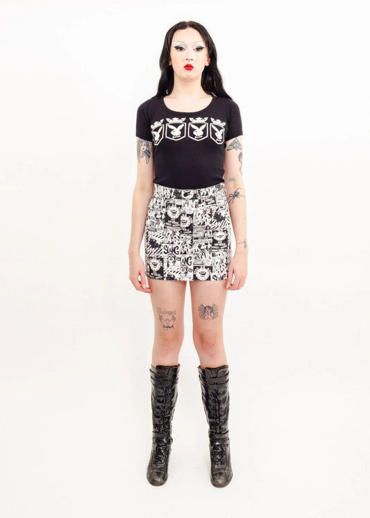 RNA Surrealist pop art print skirt