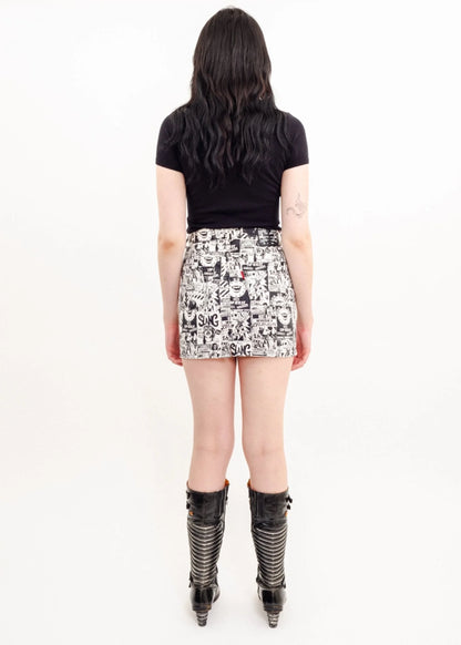 RNA Surrealist pop art print skirt