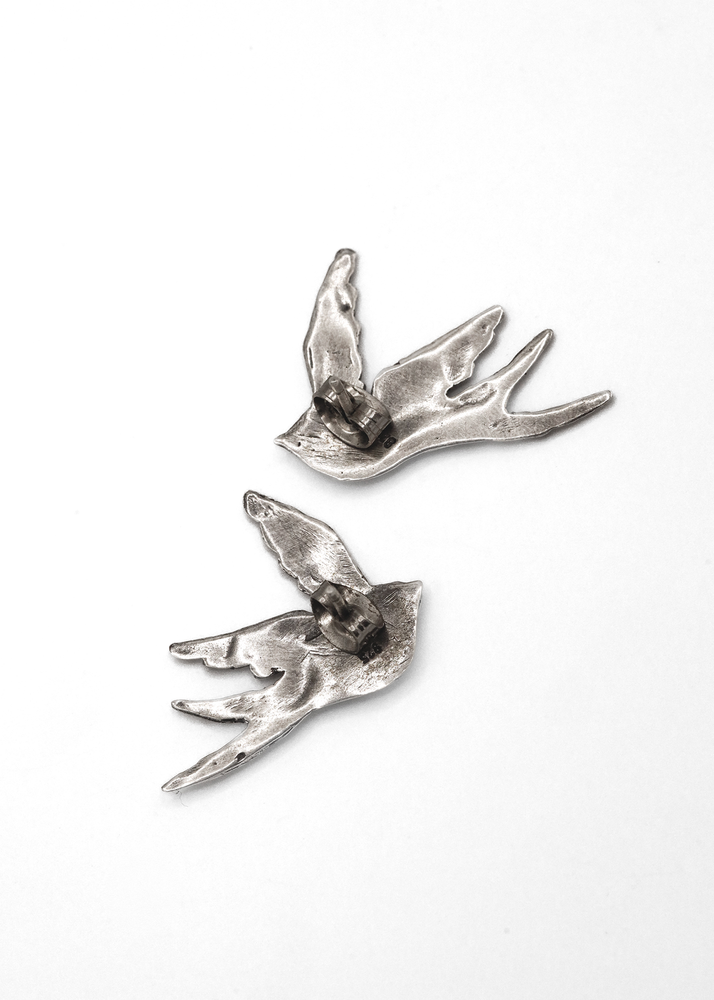 Nick Rule Sterling silver swallow stud earrings Bizarre Bazaar