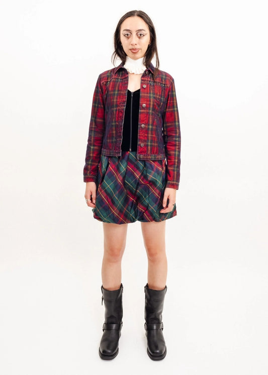 Marithe + François Girbaud Tartan cord jacket