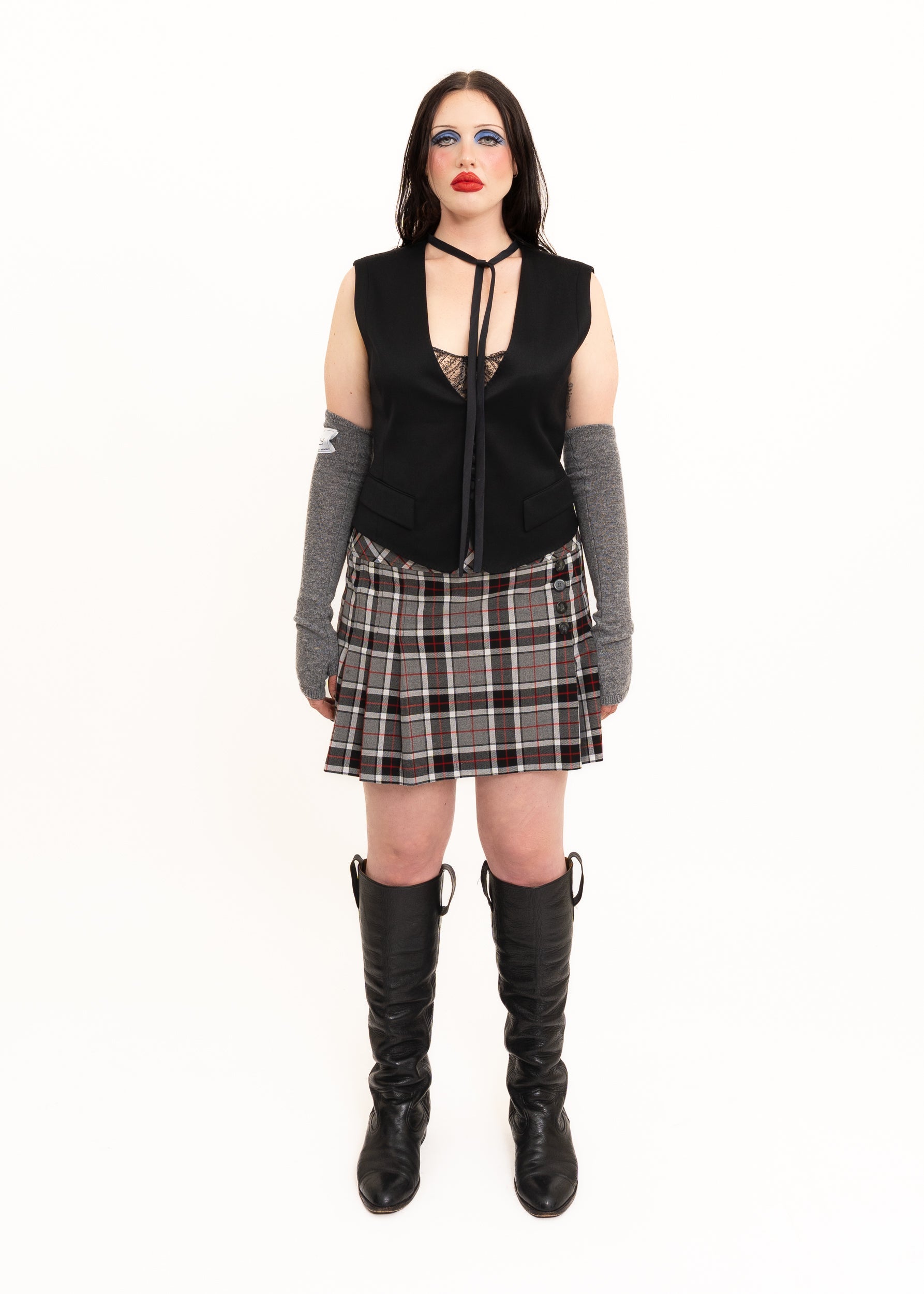 2000s vintage Tartan pleated mini skirt Bizarre Bazaar