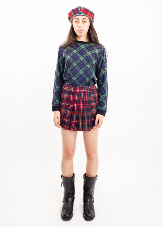 D&G Dolce & Gabbana Tartan tennis skirt