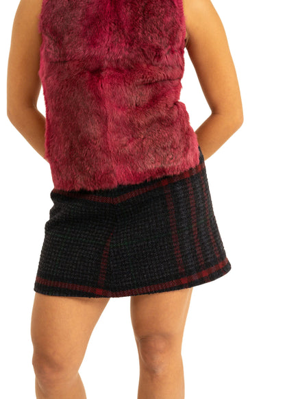 Blugirl by Blumarine Tartan wool blend mini skirt