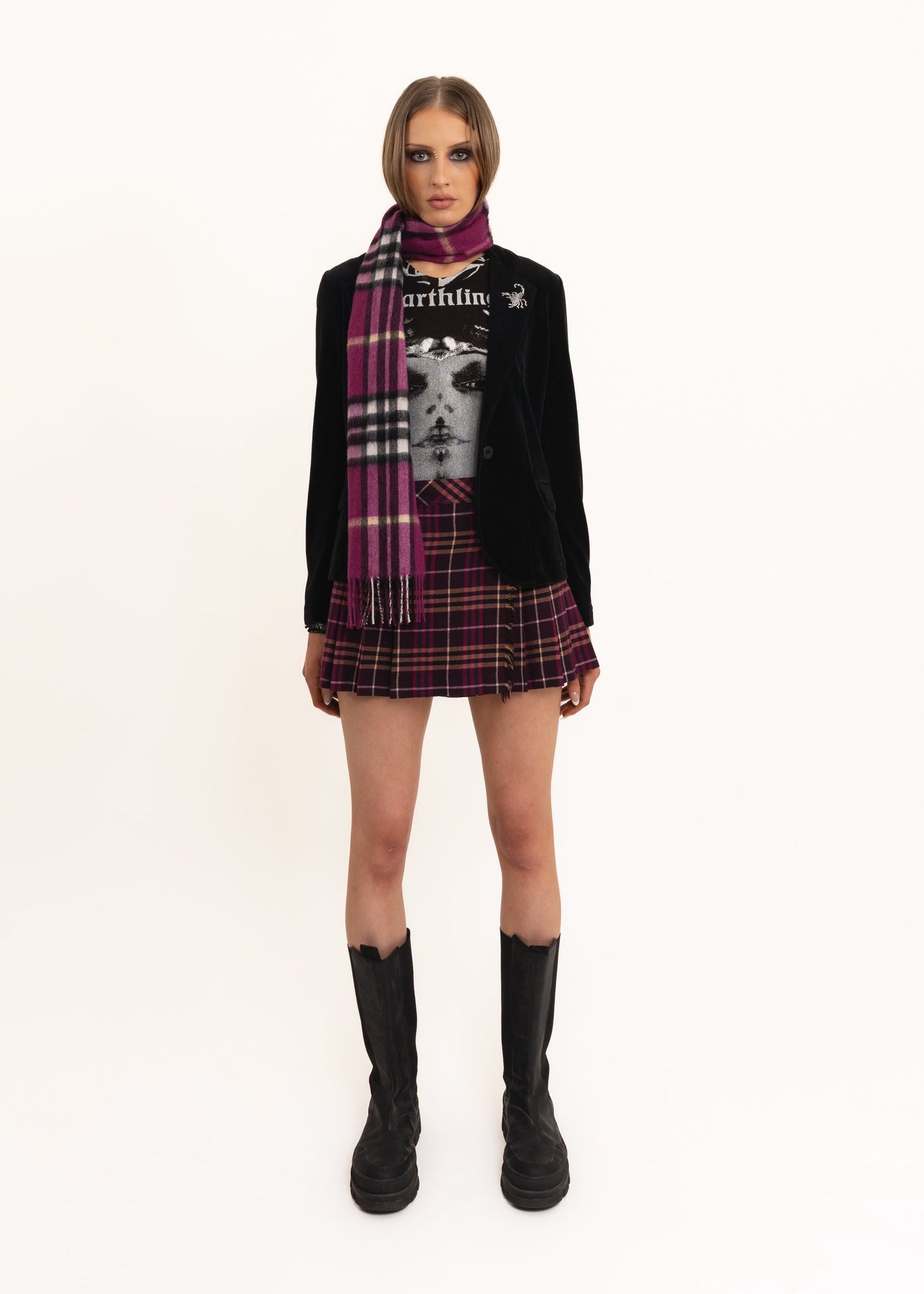 Tartan wool scarf Bizarre Bazaar