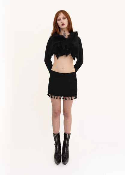 Alice Auaa Tassel trim mini skirt