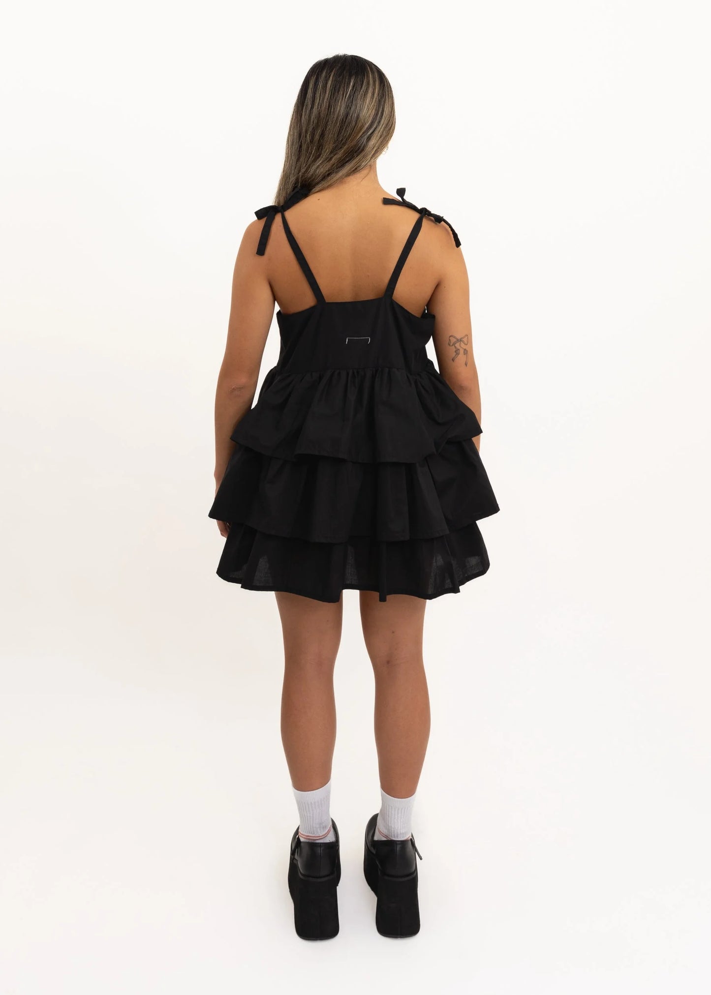 Otsu Tiered babydoll mini dress